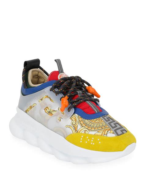 versace chain reaction sneakers ebay|chain reaction sneakers versace men's.